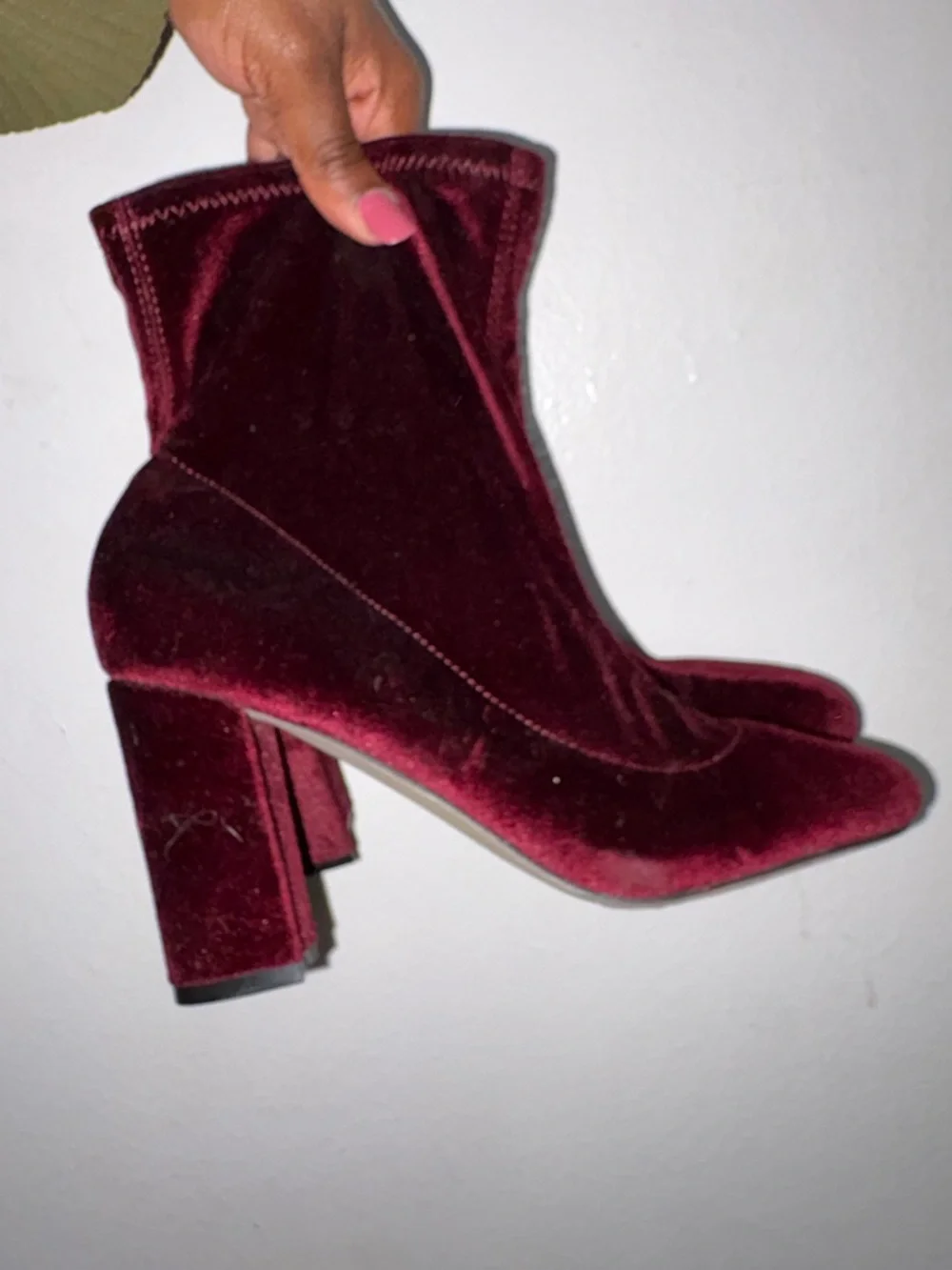 Madden Girl Burgundy Stretch boots